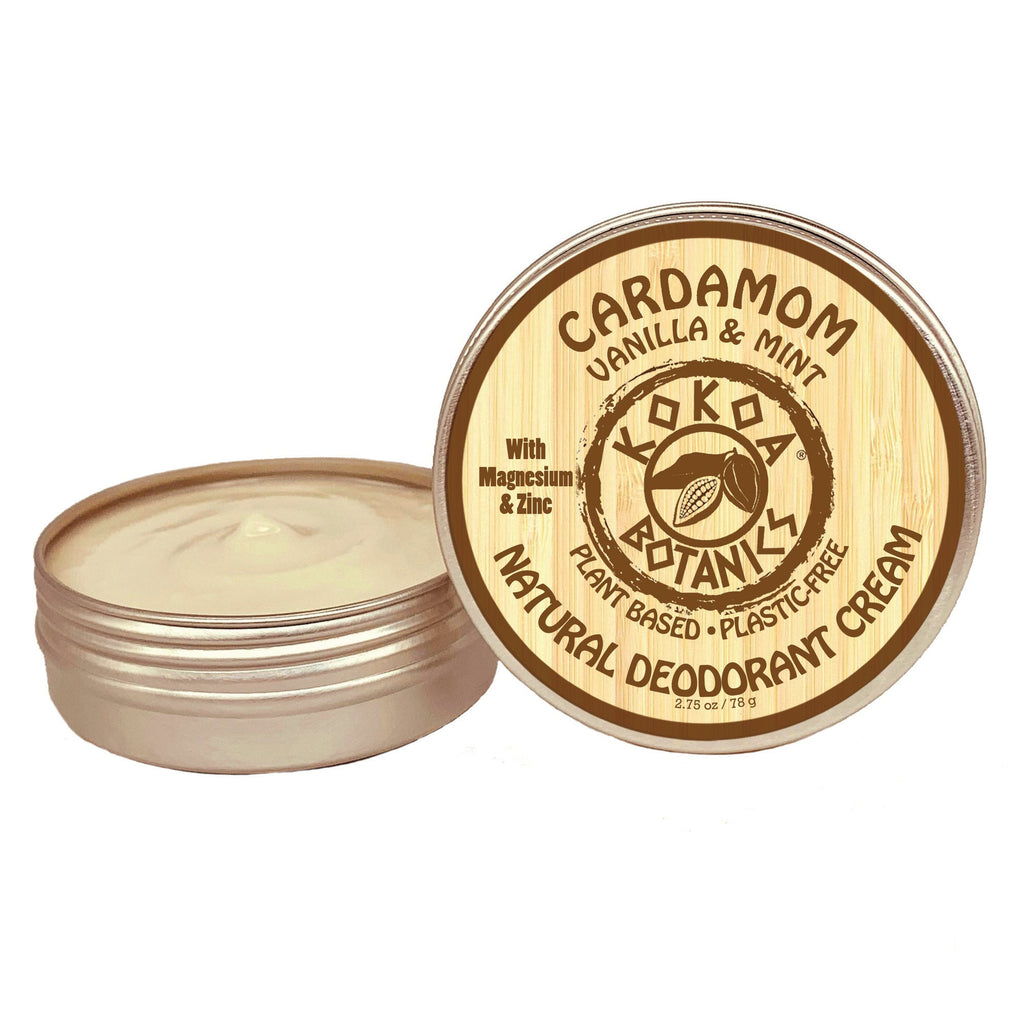 CARDAMOM with VANILLA & MINT  - Organic Natural Deodorant Cream - Aluminum-Free - 2.5 oz